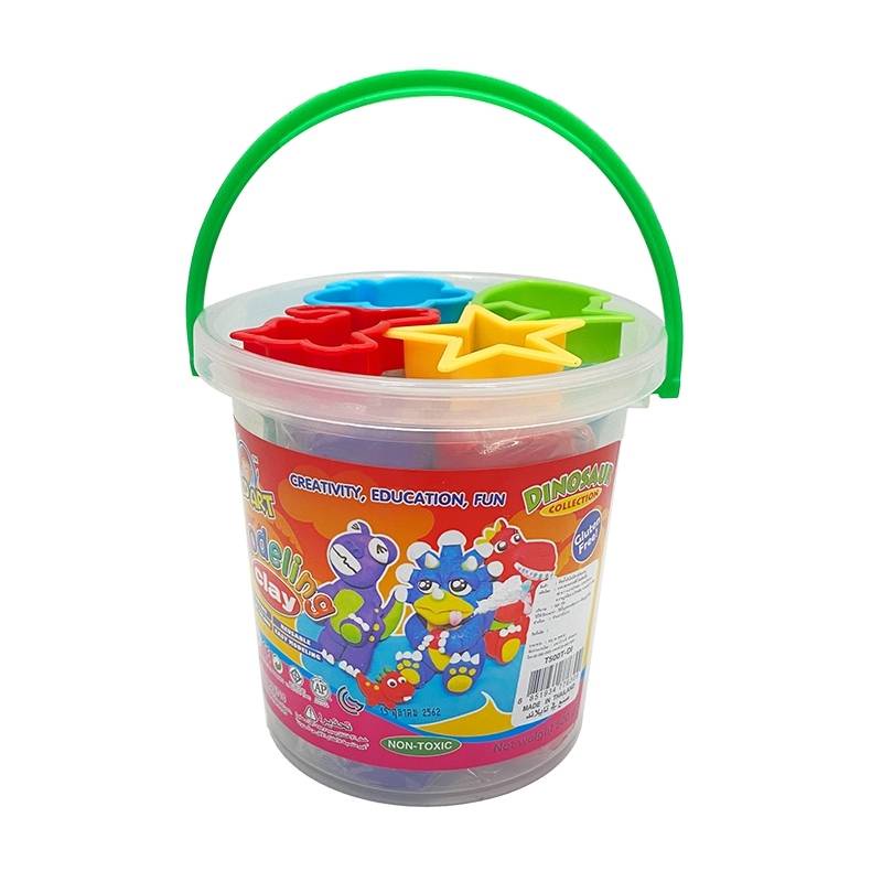 เดอะเบสท์สเตชั่น ดินน้ำมันสูตรนิ่ม 500กรัม ฟรีแม่พิมพ์4ชิ้น Kidart Modeling Clay 500g./Pack