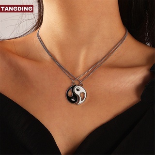 【Cod Tangding】จี้สร้อยคอ Tai Chi Gossip Yin Yang 2 ชิ้น / ชุดสําหรับเพื่อนที่ดีที่สุด