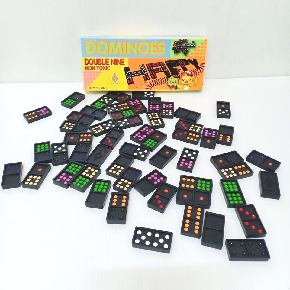 โดมิโน่ 55 ชิ้น DOMINOES  ของแท้ ขนาด 4.2x2.2cm สินค้าได้ตามรูป ตรงปก พร้อมส่ง จากไทย 9071 ราคาถูก Shopee Lazada