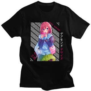 [COD]เสื้อยืดแขนสั้น ผ้าฝ้าย พิมพ์ลาย Miku Nakano สําหรับผู้ชาย V1 Go Toubun No Hanayome