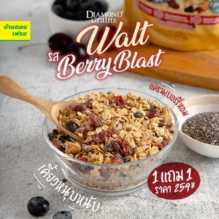 [ซื้อ 1 แถม 1] Diamond Grains ไดมอนด์เกรนส์ วอลต์ สูตรใหม่!! Walt Granola ขนาด 320 กรัม อร่อย คลีน