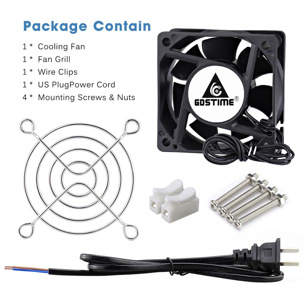 1pcs Gdstime EC 110V 120V 220V 240V 60mm 80mm 90mm 120mm Radiator ...