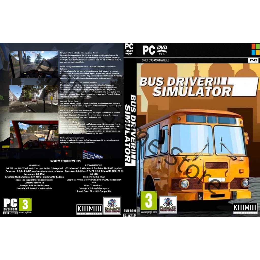 (PC DVD) เครื่องจําลองไดรเวอร์รถบัส