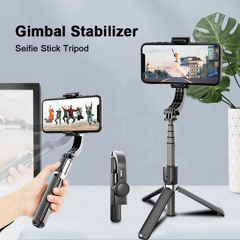 Roreta 2022 NEW Handheld Gimbal Wireless Bluetooth Phone Gimbal Stabilizer for iPhone Tripod Gimbal 