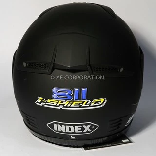 หมวกกันน็อค Index 811 ishield สีดำด้าน แว่น 2 ชั้น ของแท้
