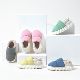 Kaola รองเท้าแตะ รองเท้าใส่อยู่บ้าน ผ้าฝ้าย กันลื่น ขนแกะปะการัง SF3742