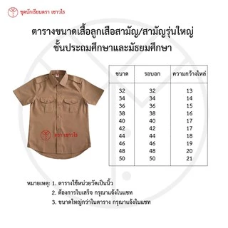 เสื้อลูกเสือสีกากี ตรา เชาวไร