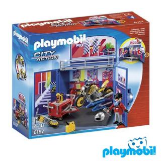 Playmobil 6157 My Secret Motorcycle Workshop Figure เพลย์โมบิล ซิตี้แอคชั่น เซ็ตกล่อง-ร้านตกแต่งซุเปอร์ไบค์(PM-6157)