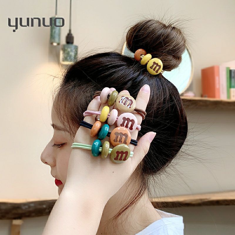 ยางรัดผม m&m ยางรัดผมสไตล์เกาหลี สุดเก๋ น่ารักๆ