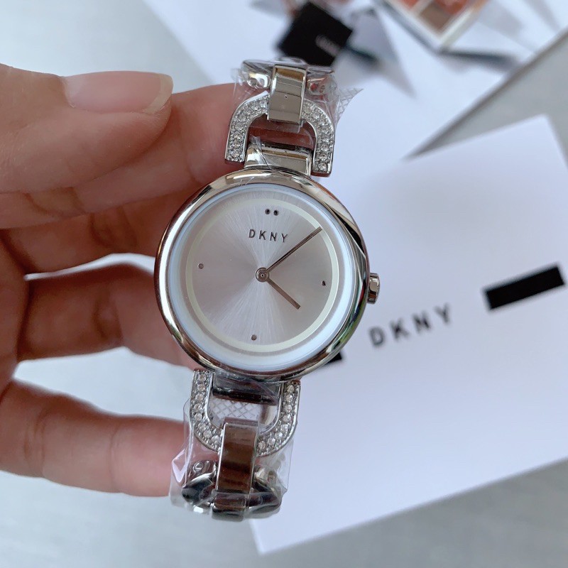 (ผ่อน0%) นาฬิกา สแตนเลส สีเงิน พร้อมส่งค่ะ NY2849 DKNY Eastside Three-Hand Stainless Steel Watch (30mm)
