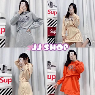 JJ Shop​💜​พร้อมส่ง ชุดเซ็ท เสื้อแขนยาว+กระโปรง ทรงเท่กำลังมามาก "DX-6402" -N 03