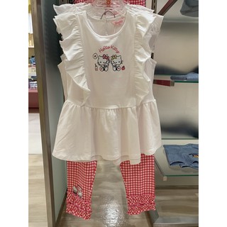 เสื้อ+เลคกิ้ง แบรนด์Sanrio แท้100% ลายคิตตี้ #kitty