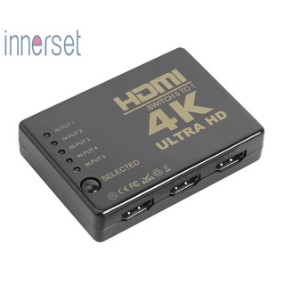 [innerset] สวิตช์แยก HDMI 4K 2K 5x1 เข้า 5 ออก 1 พร้อมรีโมต