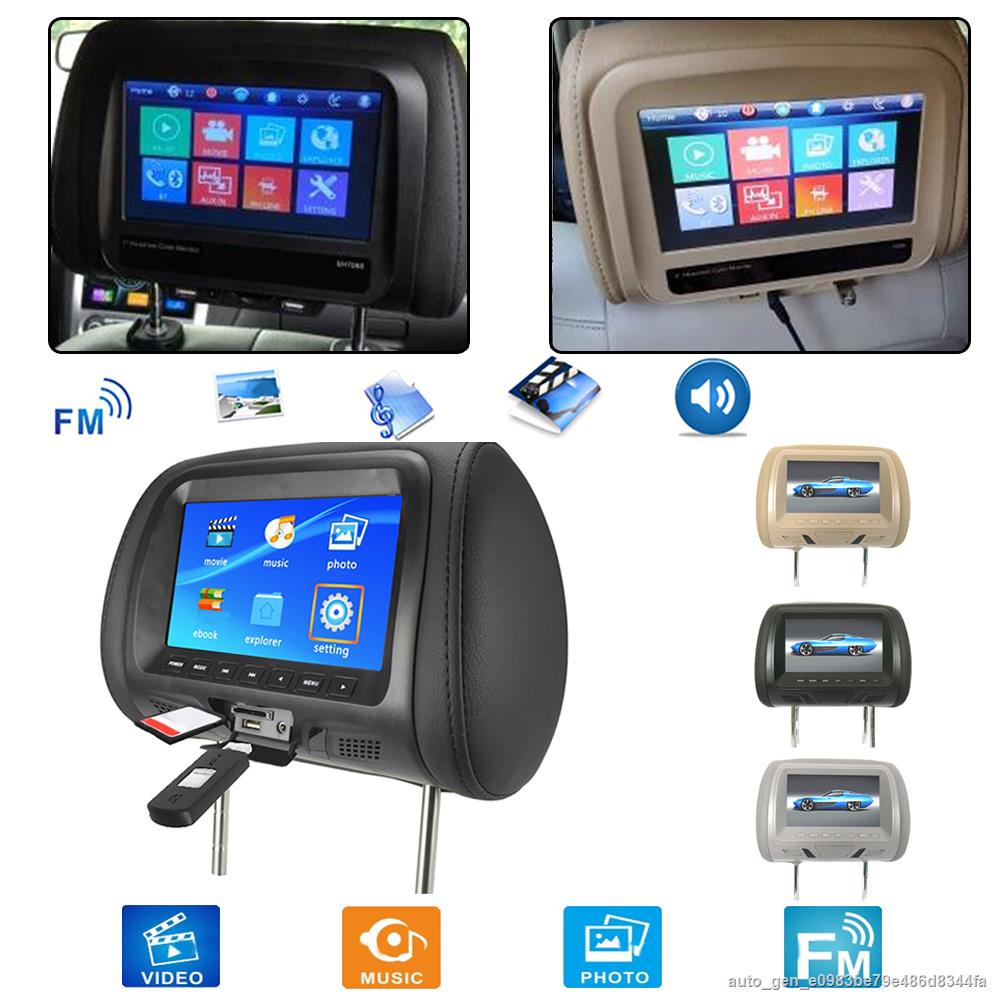 Universal 7 Inch Car Player Headrest Monitor Rear Seat Pillow Entertainment Multimedia Player 13