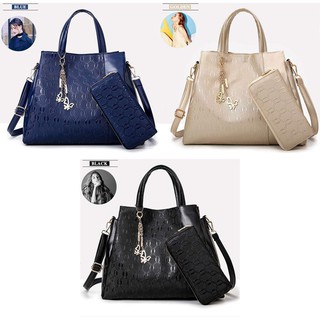 LULUGIFT US Style 2 in 1 Ladies Multifuctioned Handbag With Wallet