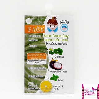 🔥โปรค่าส่ง25บาท🔥Facy Acne Green Clay 10g. เฟซี่ แอคเน่ กรีน เคลย์ โคลนเขียว