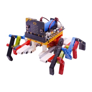 หุ่นยนต์ Spider:bit รองรับบอร์ด micro:bit V2/V1.5 + พร้อมเว็บไซต์คอร์สเรียนและโค้ดให้ดาวน์โหลด