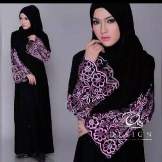 Abaya multazam สีชมพู