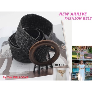 เข็มขัดผู้หญิง เข็มขัดปอถักยางยืด 🔺เอว26-34 🆗 NEW FASHION WOMEN BELT🆗พร้อมส่ง✅
