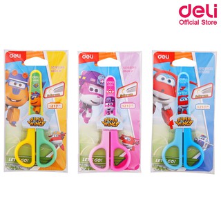 Deli D60601 Scissors Super Wing กรรไกรแฟนซีลายซุปเปอร์วิงส์ *คละสี จำนวน 1 ชิ้น* กรรไกร กรรไกรพกพา