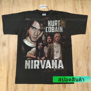 KURT COBAIN NIRVANA BOOTLEG OVERPRINT เสื้อวง เสื้อทัวร์