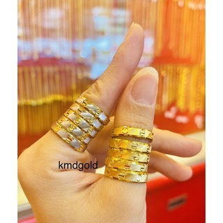 KMDGold แหวนทองแท้96.5% 1สลึง สินค้าขายได้จำนำได้ พร้อมใบรับประกันสินค้า แจ้งไซส์ทางแชทค่ะ