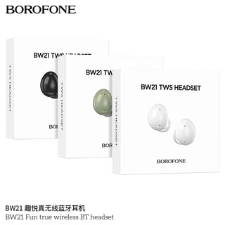 SY BOROFONE BW21 TWS หูฟังหูฟังไร้สายชุดหูฟังบลูทูธ BT 5.3 BOROFONE Original BW21 TWS หูฟังอินเอียร์ไร้สาย บลูทูธ 5.3