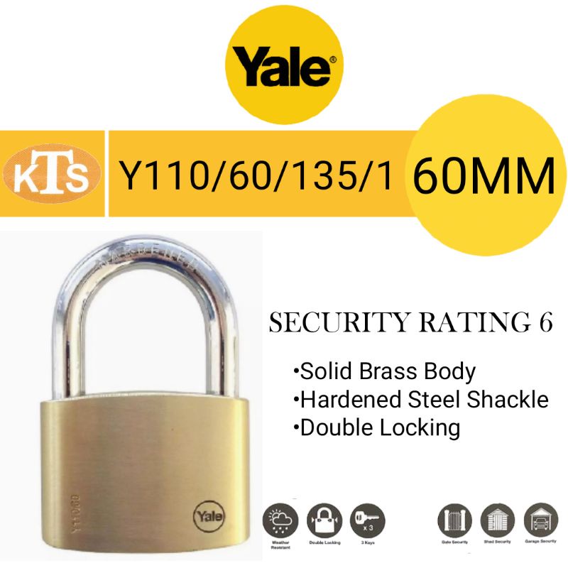 YALE PADLOCK Y110/60/135/1 60MM