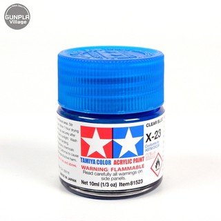 Tamiya 81523 Acrylic Mini X-23 Clear Blue 45035425 (สี)