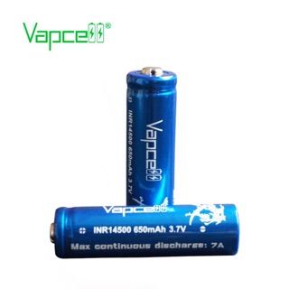 Vapcell INR 14500 650mah 7A ถ่านชาร์จ14500 3.7V