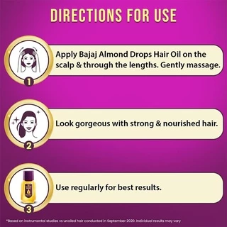 Bajaj Almond Drops 114 ml น้ำมันใส่ผม บำรุงผม ขายดีอันดับ 1 ในอินเดีย ขนาด 114 มล