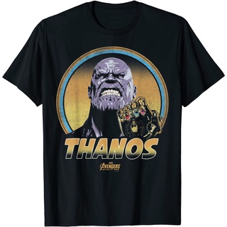 ผ้าฝ้ายคอกลมเสื้อยืด พิมพ์ลายกราฟฟิค Marvel Infinity War Thanos สไตล์วินเทจ สําหรับผู้ชาย และผู้หญิงเสื้อยืดแบรนด์เนม Di