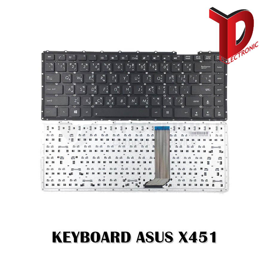 KEYBOARD ASUS X451 K455 K455L K456U X452 X453S X451C / คีย์บอร์ดโน๊ตบุ๊คเอซุส ภาษาไทย-อังกฤษ