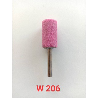 หินเจียร หินขัด ชมพู W206 แกน 6 mm. 3/4x1.1/4