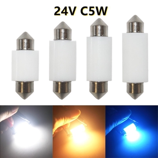 หลอดไฟติดป้ายทะเบียนรถยนต์ 12V 24V C5W C10W Led ไฟเพดาน  31 36 39 41 มม . 1 ชิ้น