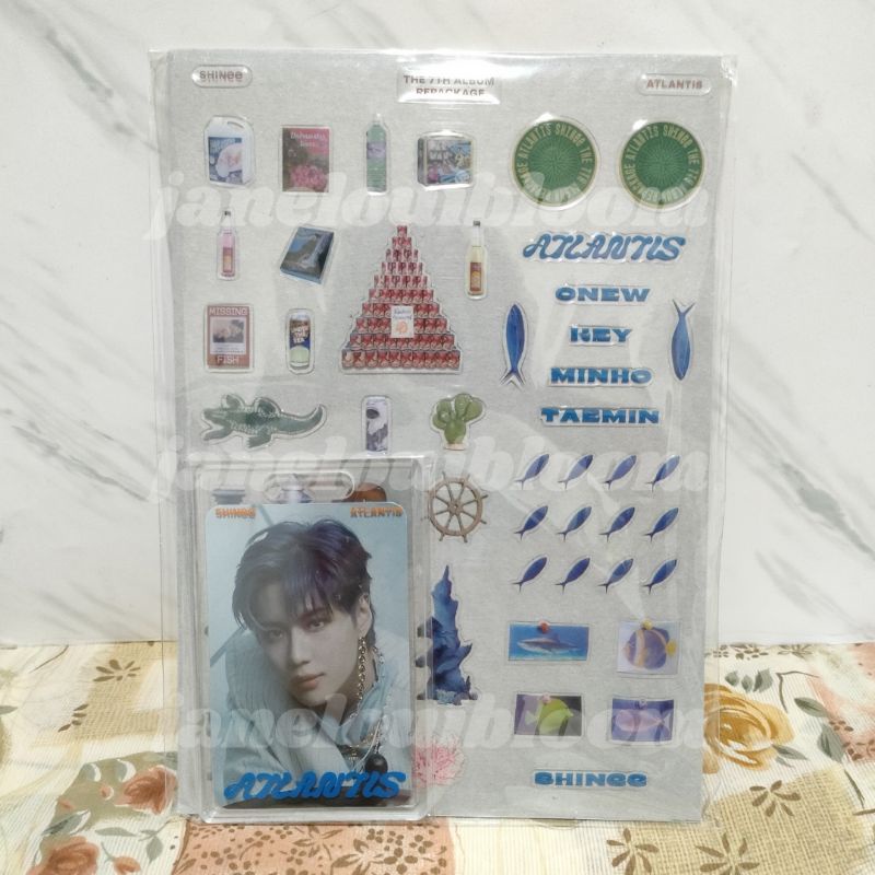 ❌ขายแล้ว❌ Atlantic SHINees PC Official Onew Taemin Photo Holder + สติ๊กเกอร์ Deco / Advice DCM อัลบั