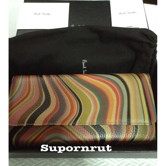 กระเป๋าสตางค์ใบยาวpaul smith ของแท้