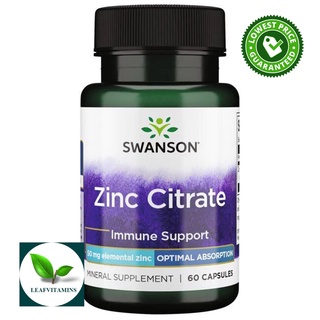 Swanson Premium Zinc Citrate 50 mg / 60 Caps