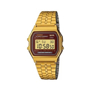 Casio นาฬิกาข้อมือ สีทอง สายสแตนเลส รุ่น A159WGEA-5DF