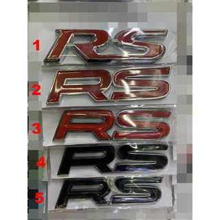 อักษร RS Si HONDA สีแดง สีดำ รุ่น โลโก้ RACING รถแต่ง กาว2หน้า สติ๊กเกอร์ ฮอนด้า แจ๊ส ซิตต๊้ ซีวิค