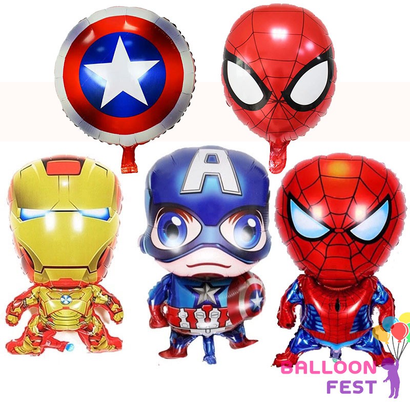 Balloon Fest ลูกโป่งฟอยล์ Super hero มาเวล ลูกโป่งไอรอนแมน ลูกโป่งกัปตัน ลูกโป่งสไปร์เดอร์แมน