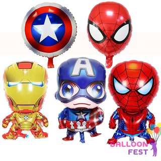 Balloon Fest ลูกโป่งฟอยล์ Super hero มาเวล ลูกโป่งไอรอนแมน ลูกโป่งกัปตัน ลูกโป่งสไปร์เดอร์แมน