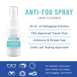 Super Anti Fog สเปรย์ป้องกันไอน้ำ/ฝ้า ขนาด 30 ml. สำหรับคนสวมแว่น หมวกกันน็อคเต็มใบ แว่นตาว่ายน้ำ เลนส์กล้อง
