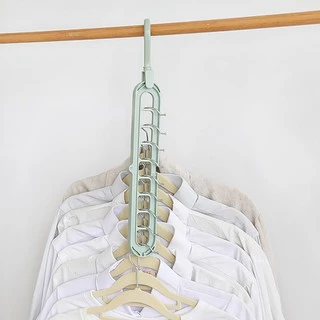 ไม้แขวนเสื้อ 9หลุม มีให้เลือก 4 สี ไม้แขวนผ้า หมุนได้ 360 องศา ประหยัดพื้นที่