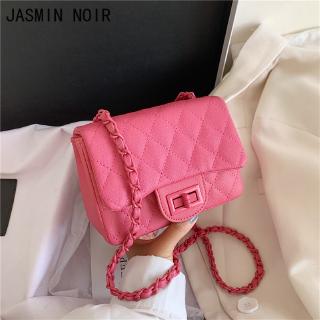 JASMIN NOIR หญิงลายโซ่กระเป๋าสะพาย 2020 แฟชั่นแบรนด์ใหม่กระเป๋าสะพายขนาดเล็กสแควร์ปรบของแข็งกระเป๋าสตรี