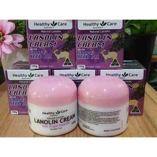 Healthy Care Lanolin Cream with Grape Seed Oil 100g ครีมรกแกะผสมน้ำมันสกัดจากเมล็ดองุ่น