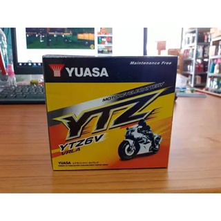 แบตเตอรี่มอเตอร์ไซค์ YUASA YTZ6V(12V6Ah)แบตแห้ง สำหรับCBR150,Click125,MOOVE,PHANTOM200,PCX150,Fiore