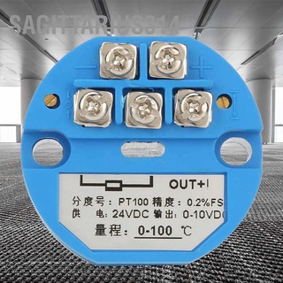 Sagittarius314 -50 ~ 400 Degree PT100 Temperature Transmitter DC24V Output 0-10V Sensor