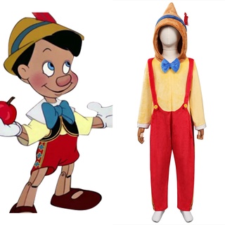 Pinocchio ชุดนอนจั๊มสูท ชุดคอสเพลย์ ฮาโลวีน สําหรับเด็ก