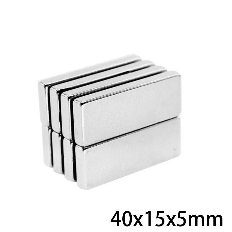 1ชิ้น แม่เหล็กแรงสูง สี่เหลี่ยม 40*15*5มิล Magnet Neodymium 40x15x5มิล แม่เหล็ก 40x15x5mm แม่เหล็กนีโอไดเมียม 40*15*5mm